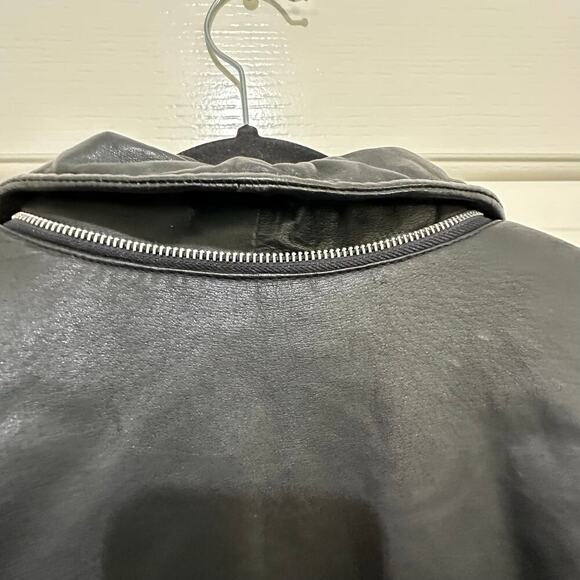 Vintage Wilsons The Leather Experts Men's Leather Zip Up Moto Jacket Size Large - Picture 10 of 10